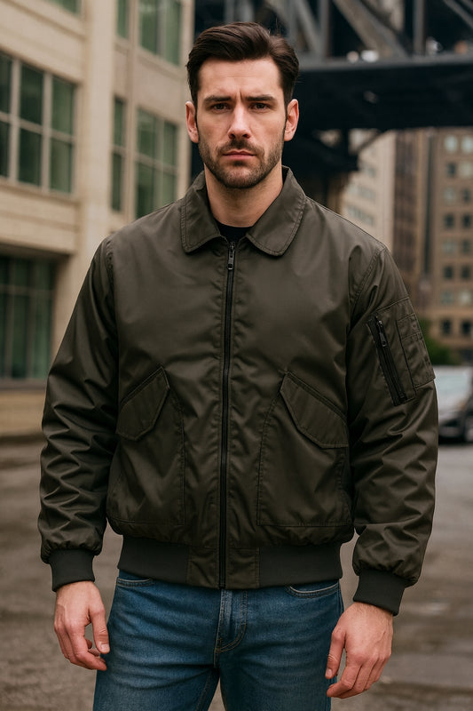 Padded bomber jacket