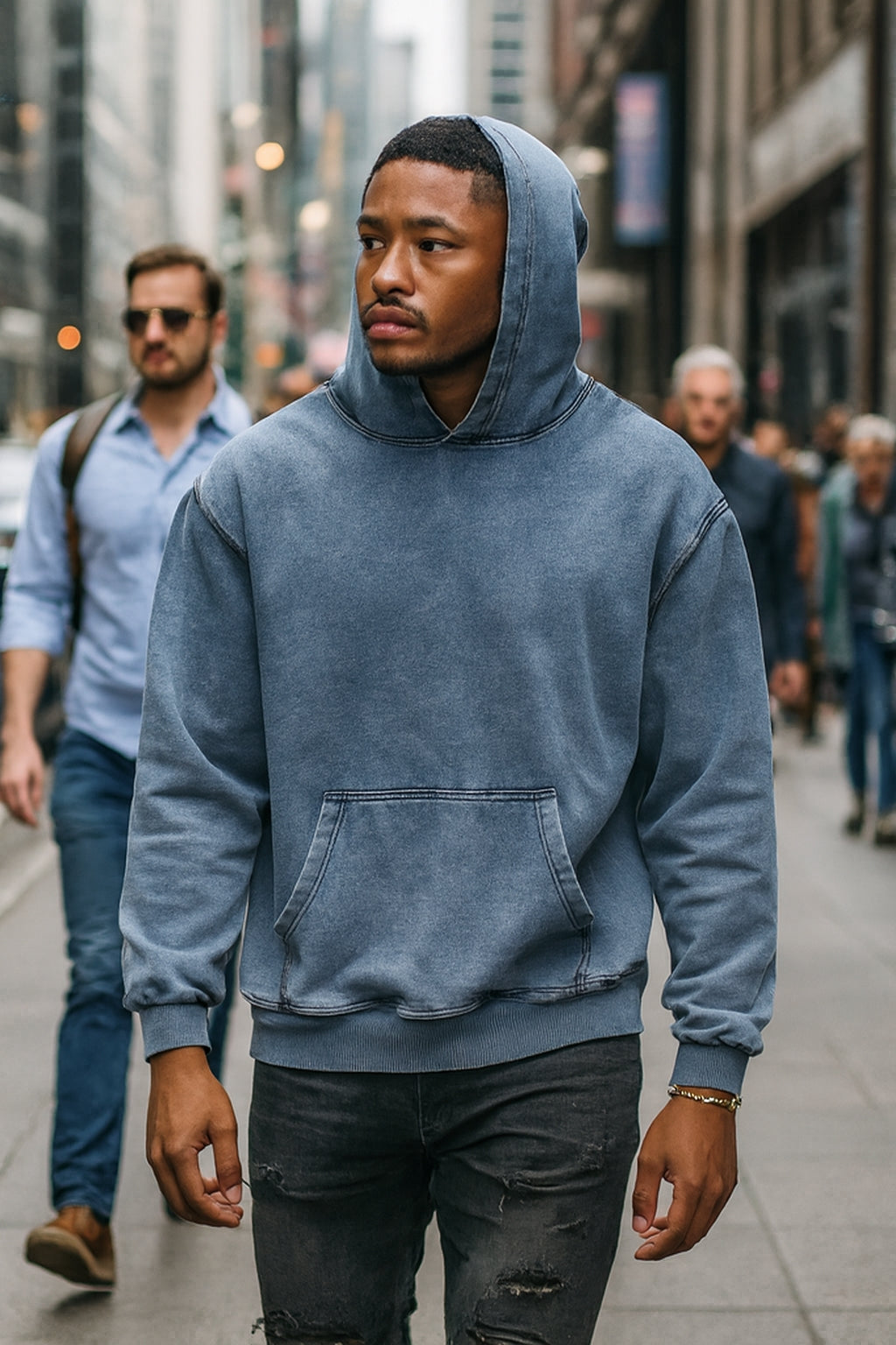 Snow Wash Oversized Hoodie